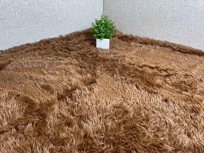 Покривало зі Штучного хутра Ведмедик-Травка "Карамель" Євро