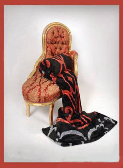 Плед із мікрофібри Elway "Вензель темний"