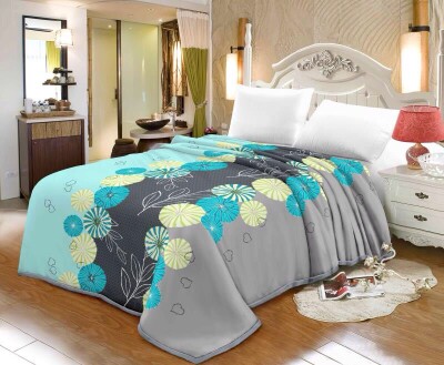 Мікрофібра TRUE LOVE 200х220 (квітка волошка сіро-блакитна)