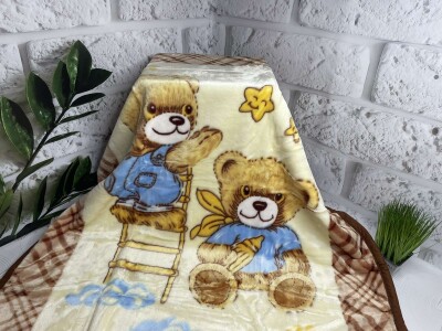 Плед дитячий ELWAY 110х140 (Ведмедик на сходах)