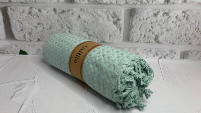 Покривало Вафельне "LA-RITA" розмір (220-240) "Бірюза"