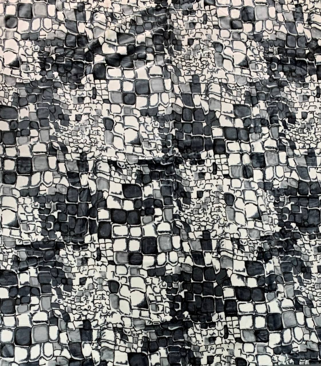 Плед Акриловый цветной Elway (200x240 см.) "Камень серый" 