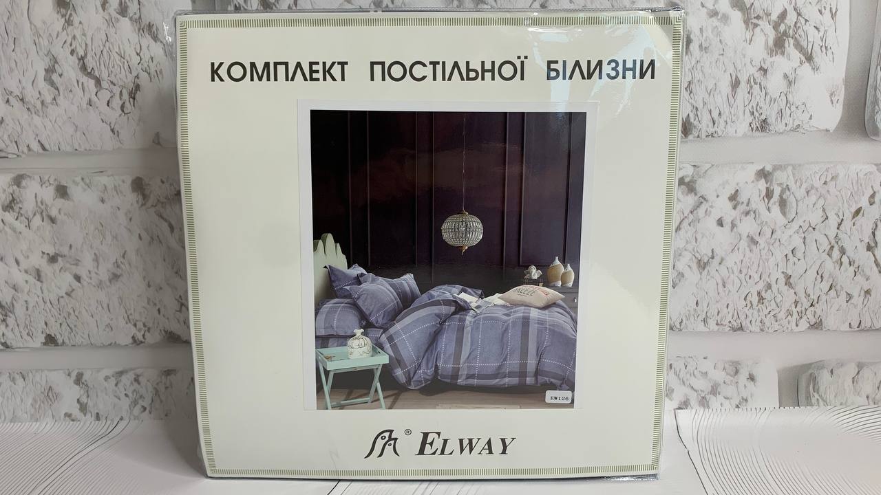 Комплект постельного белья полисатин двуспальный Elway "EW-126"