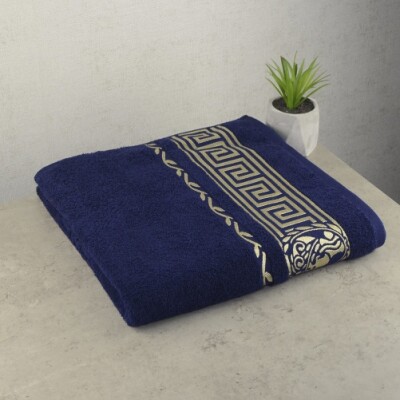 Полотенце банное "Узбекистан" (Темно-синий)