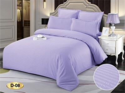 Постельное белье "EAST" Страйп-сатин "Фиолетовый" евро