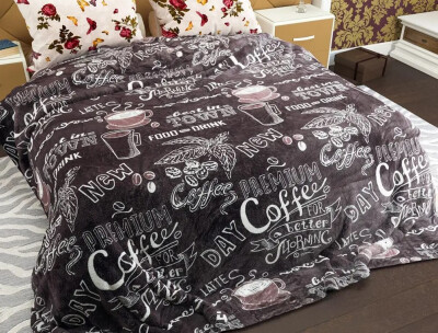 Флисовый плед 220х240 ✨Кофе✨