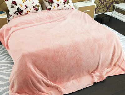 Плед флисовый 200х220 ❤️Однотонный розовый❤️
