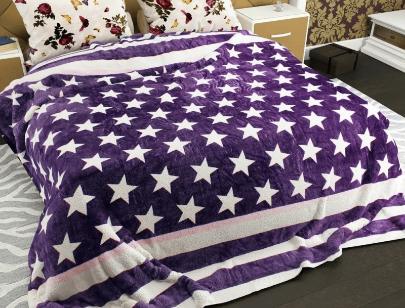 Флісовий плед 160х210 ⭐Зірочки сині⭐