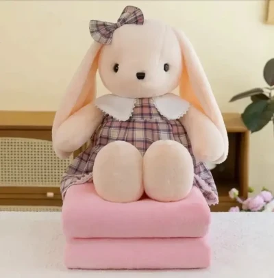 Плед – м'яка іграшка Зайчик в сукні 