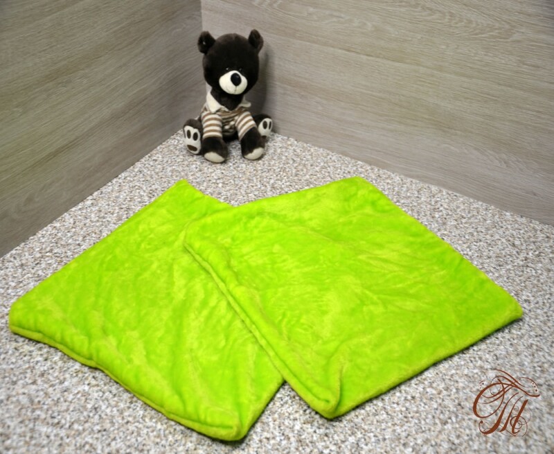 Наволочки декоративные Салатовые 50*50 на молнии