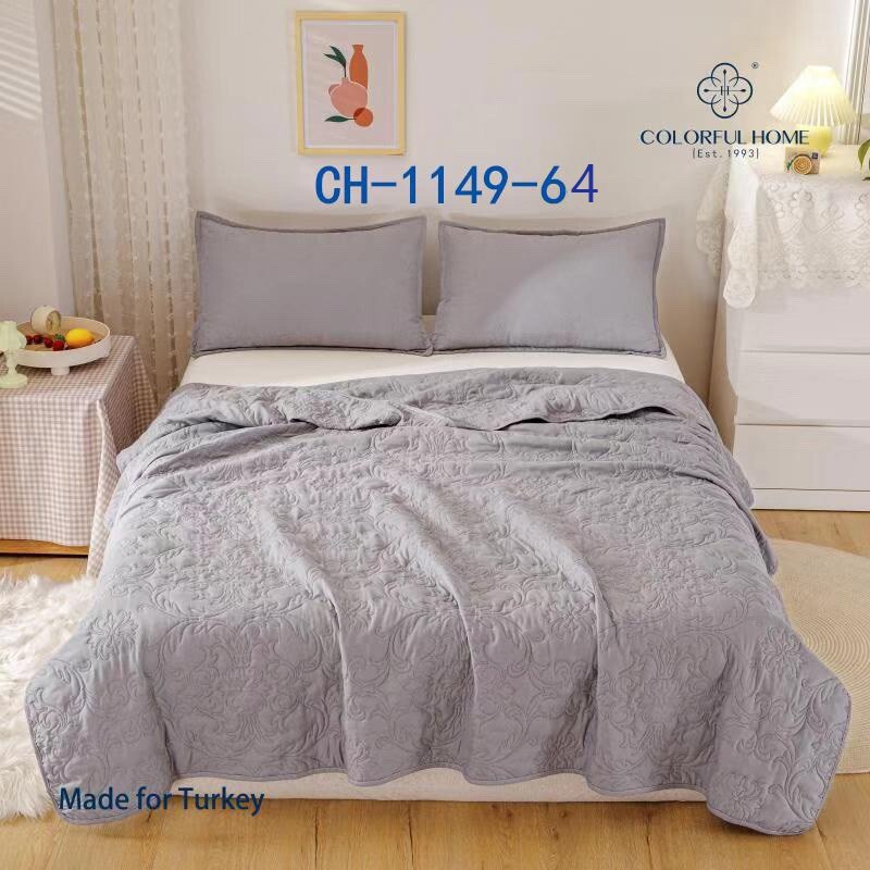 Покривало стьобане з наволочками Colorful home №1149-64