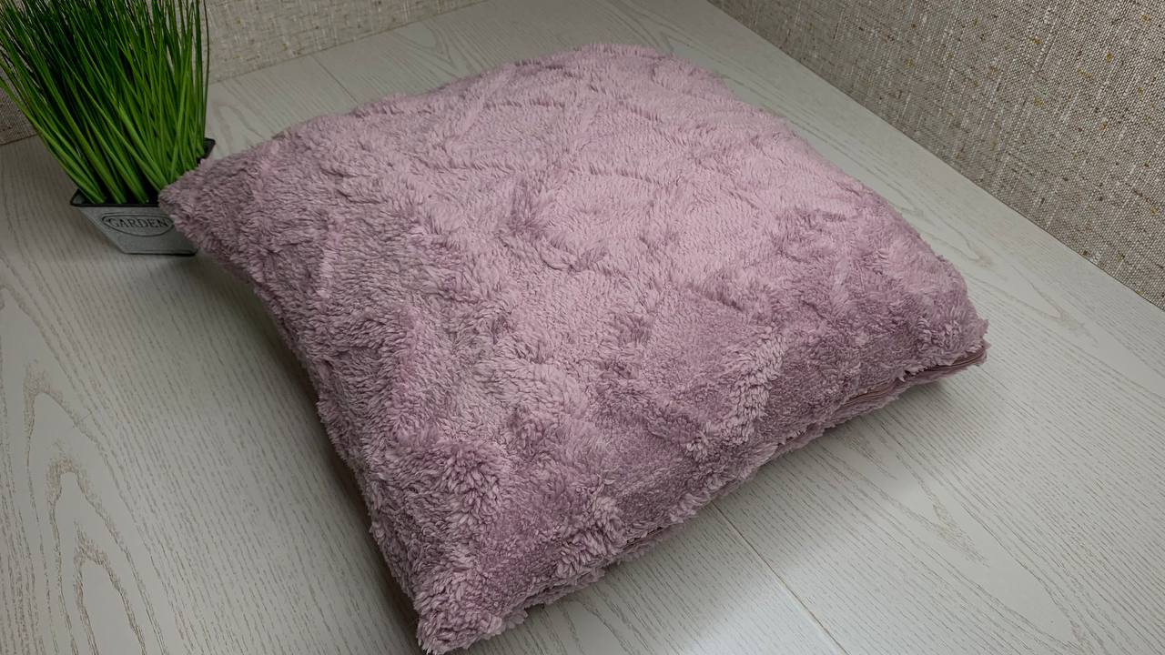 Наволочки декоративные вязанка 40х40 (фиолетовая)