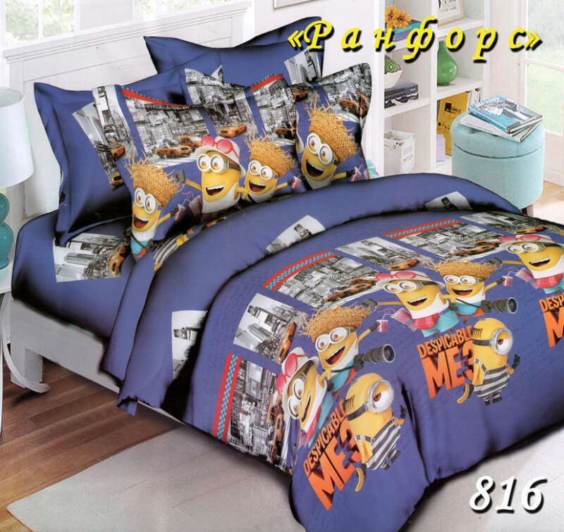 Постільна білизна дитяча Тет-А-Тет Ранфорс "Міньєни" №816
