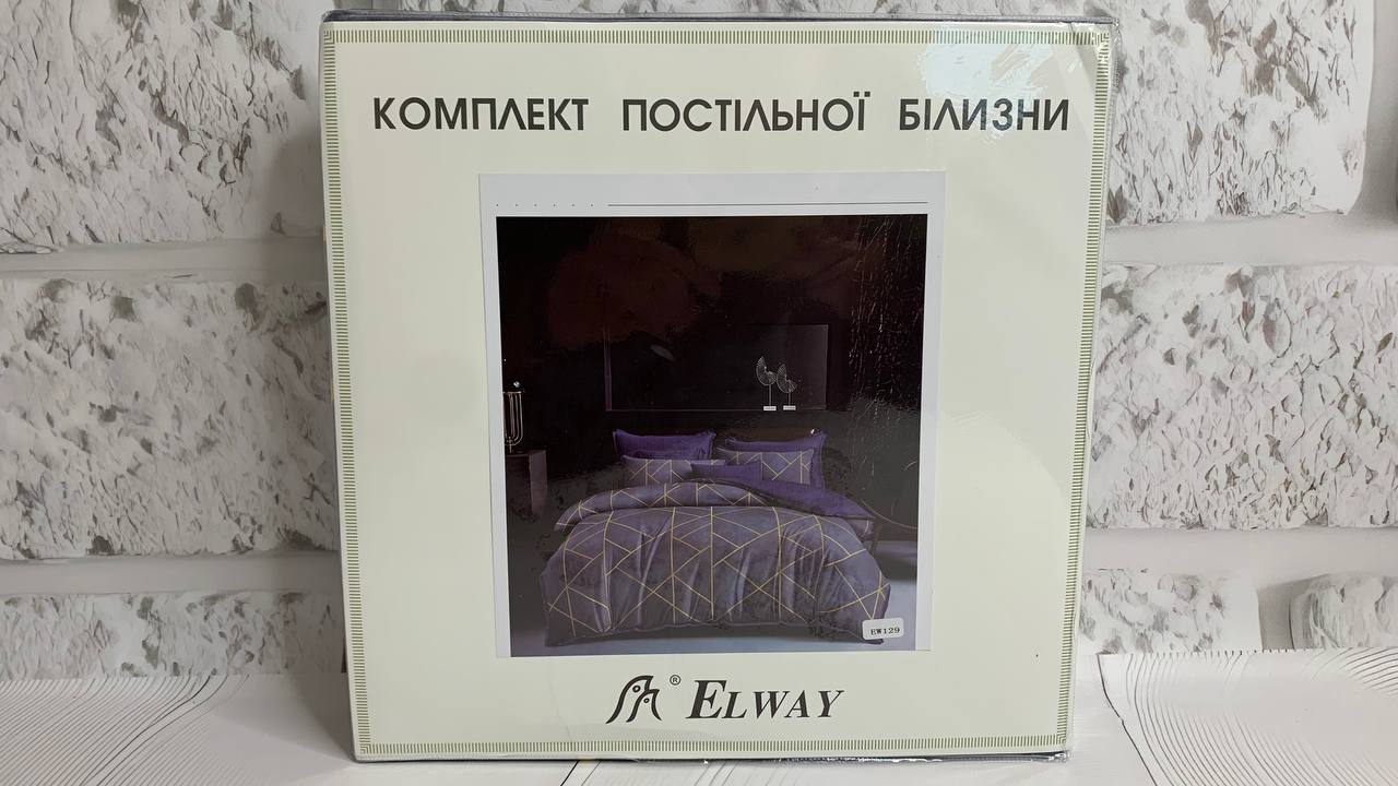 Комплект постельного белья полисатин двуспальный Elway "EW-129"