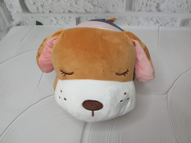 Плед - м'яка іграшка "Собачка спить"