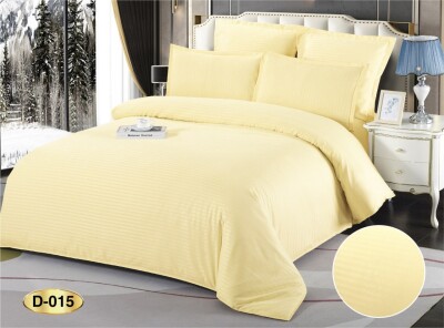 Постільна білизна "EAST" Страйп-сатин "Молочний" євро