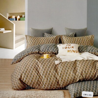 Комплект постільної білизни сатин двоспальний Elway 130 (нав.50/70)