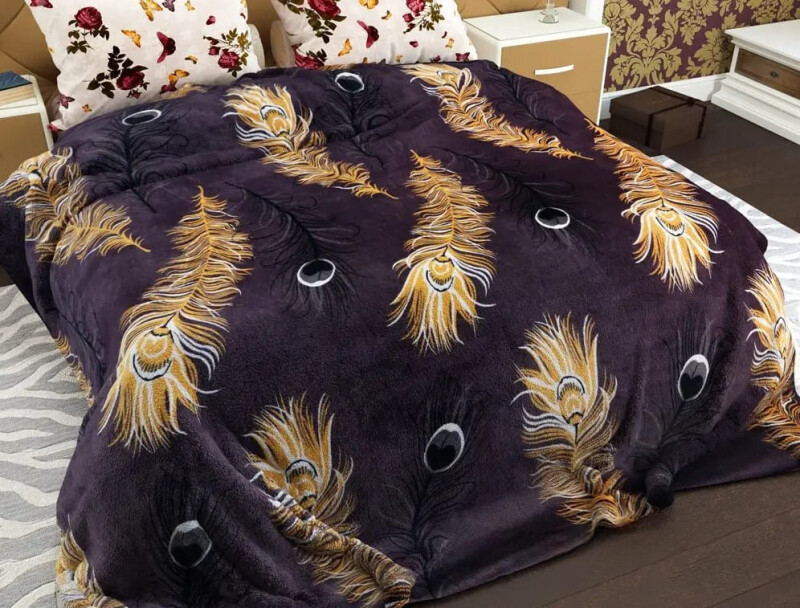 Плед флісовий 200х220 ❤️Жар перо❤️