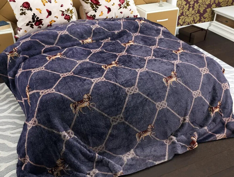 Плед флісовий 200х220 ❤️Коні❤️