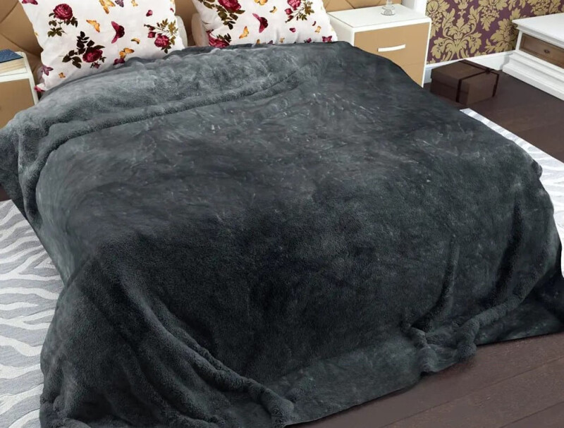 Плед флісовий 200х220 ❤️Однотонний графіт❤️