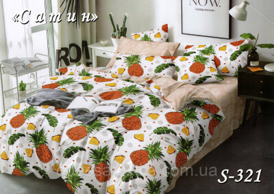 Комплект постільної білизни Тет-А-Тет євро S-321 "Фрукти"