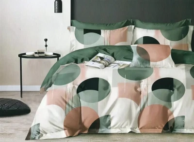 Комплект постільної білизни Сатін Тет-А-Тет двоспальний S-486 "Абстракція Кола"