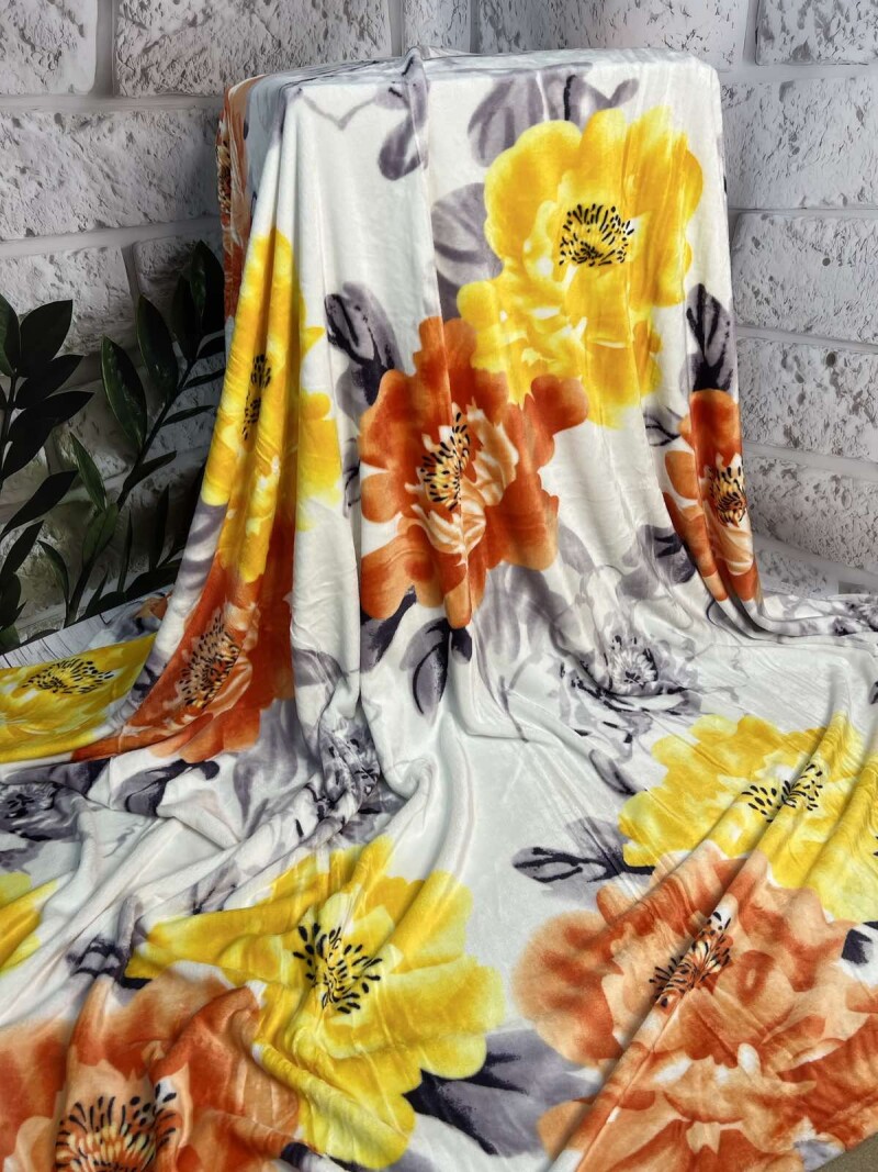 Плед з мікрофібри Erwin 200х220 "Яскраві квіточки"