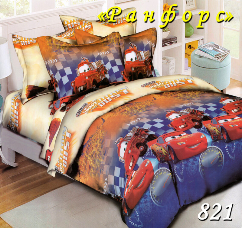 Постільна білизна дитяча Тет-А-Тет Ранфорс "Тачки" №821