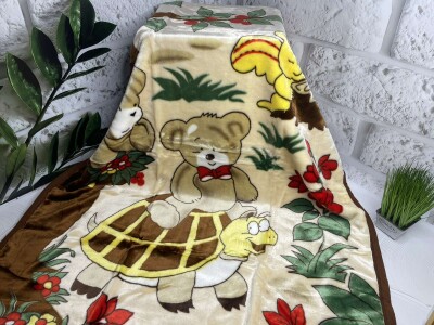 Плед дитячий ELWAY 110х140 (Ведмедик на черепаху)