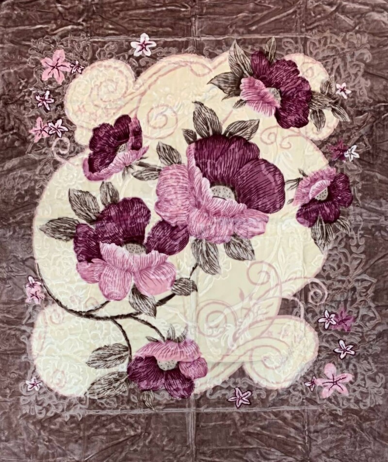 Плед Акриловий тиснений Elway (200x240 см.) "Тюльпан світлий"