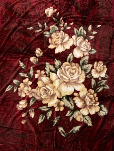 Плед акриловий полегшений True Love Букет (150x200) "Роза на червоному"