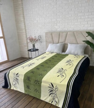 Плед із мікрофібри Elway "Китайські Ієрогліфи" 200х220см.