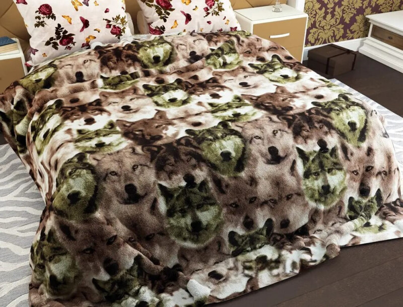 Флісовий плед 220х240 ✨Вовча зграя✨