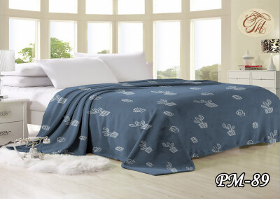 Флисовый плед 220х240 ✨Кактус серый✨