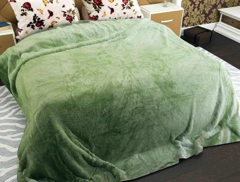 Флісовий плед 220х240 ✨Однотонний оливковий✨