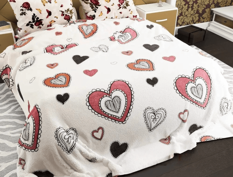 Плед флісовий 200х220 ❤️Велике серце❤️