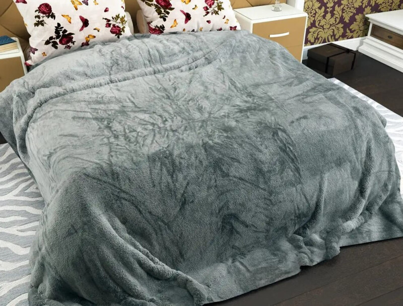 Плед флісовий 200х220 ❤️Однотонний сірий❤️