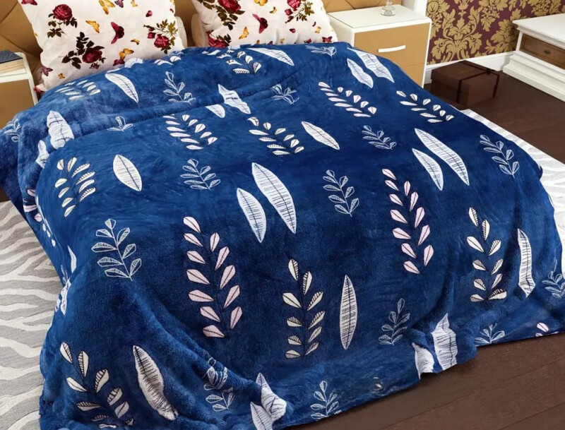 Флісовий плед 160х210 ⭐Листочки⭐